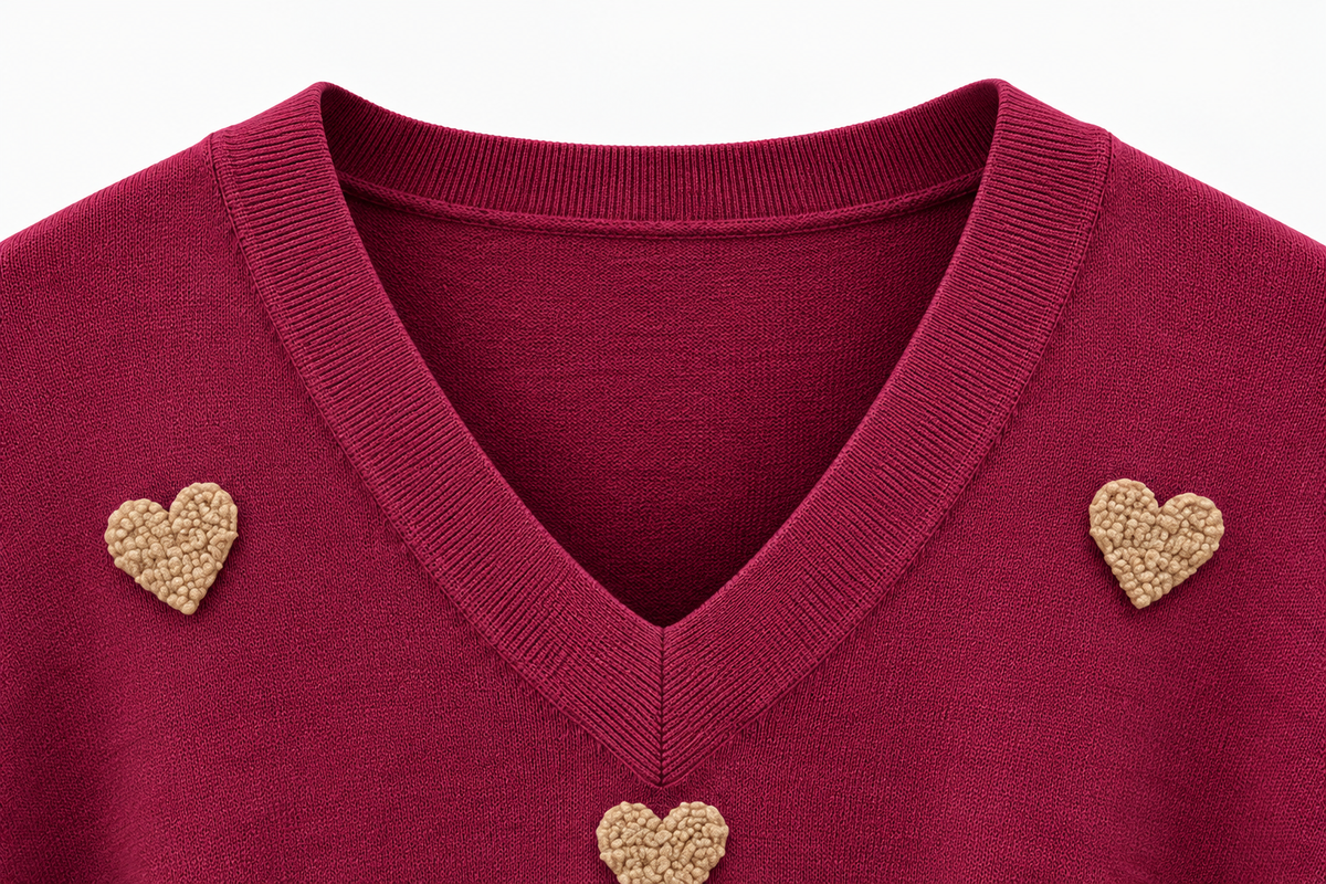 Jersey corazones talla única