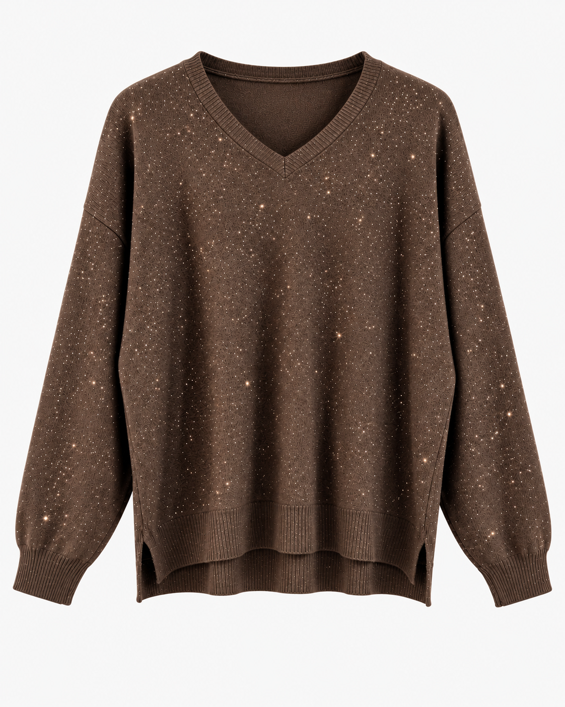 Jersey Oversize de Punto con Brillo