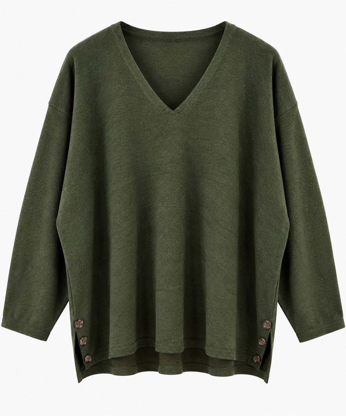Jersey oversize de punto con escote en V