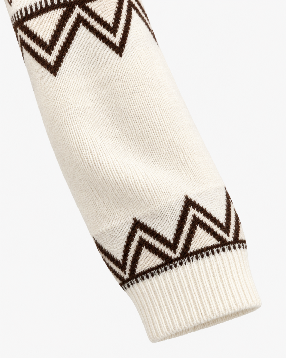 Jersey de Punto Nórdico en Crema y Chocolate