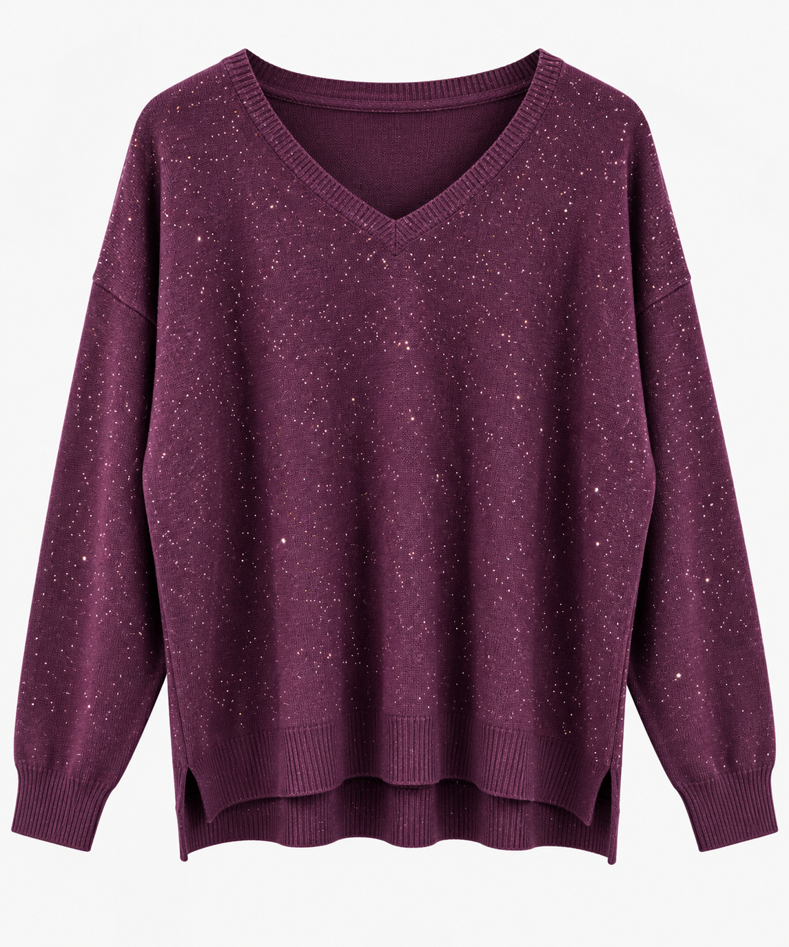Jersey Oversize de Punto con Brillo