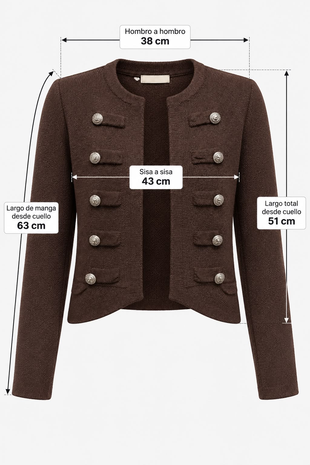 Chaqueta de punto con elegantes botones