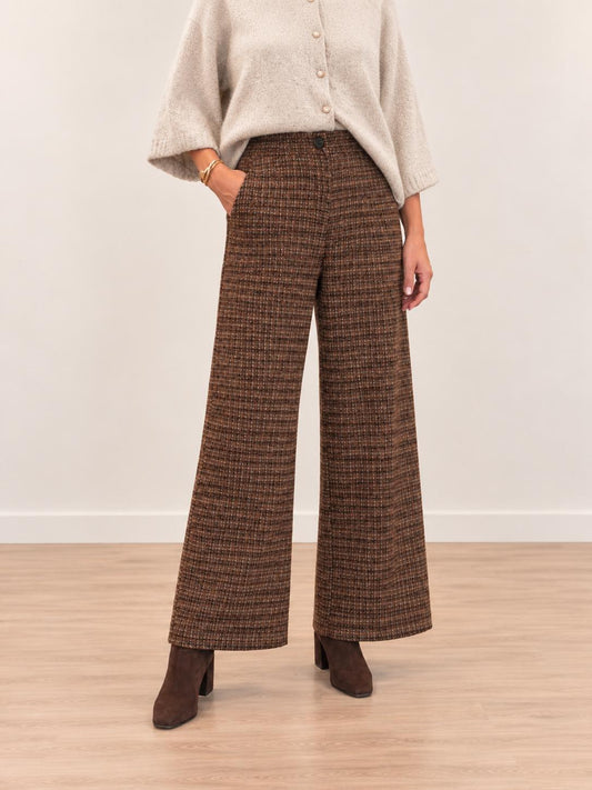 Pantalón Palazzo de Cuadros - Luna Llena