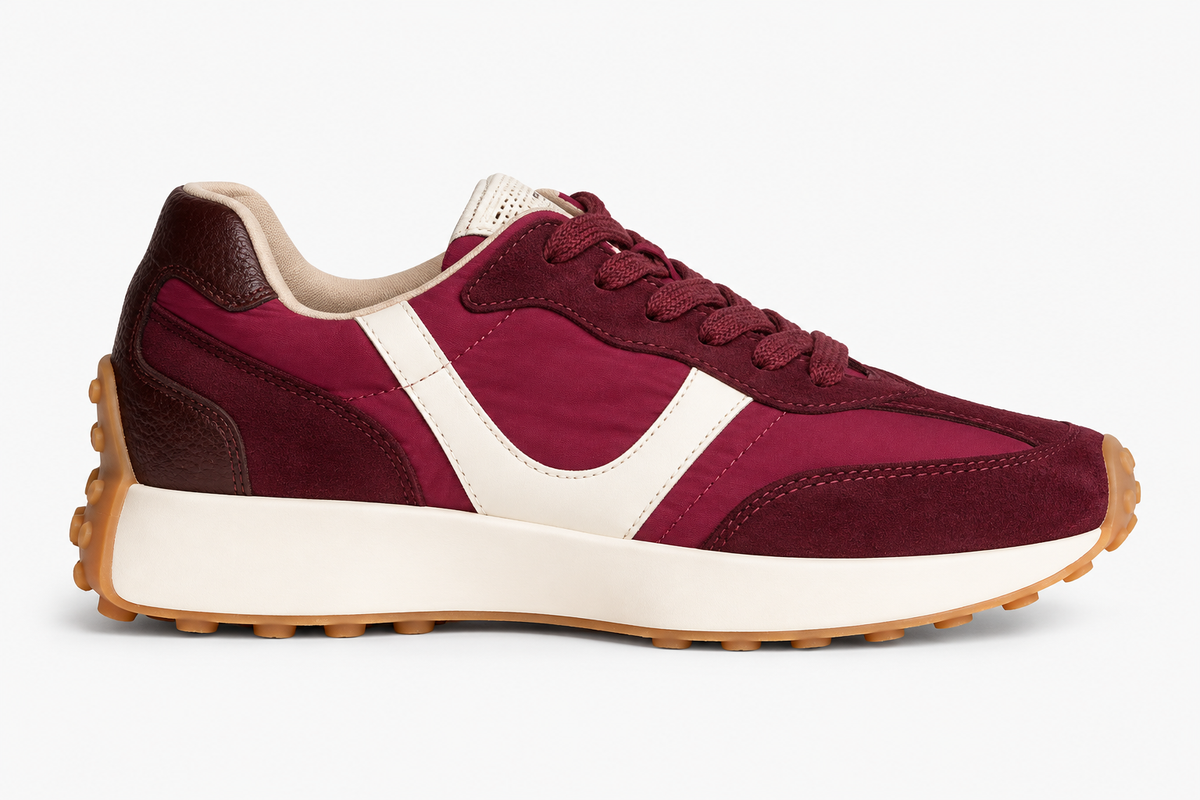 Zapatilla Retro Burdeos Corina Shoes