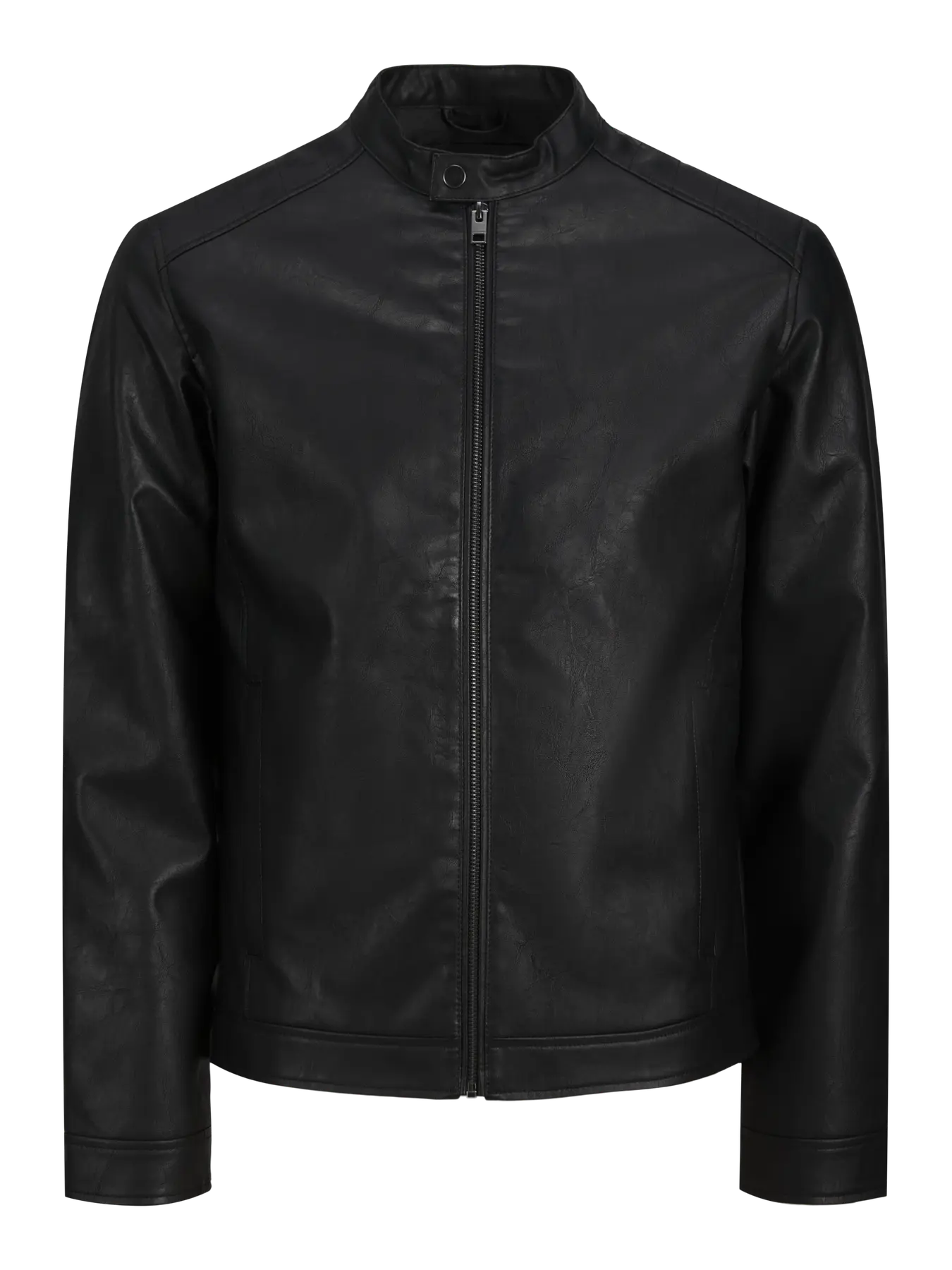 JREBCALEB Chaqueta PU Negra - Estilo Moderno NOOS