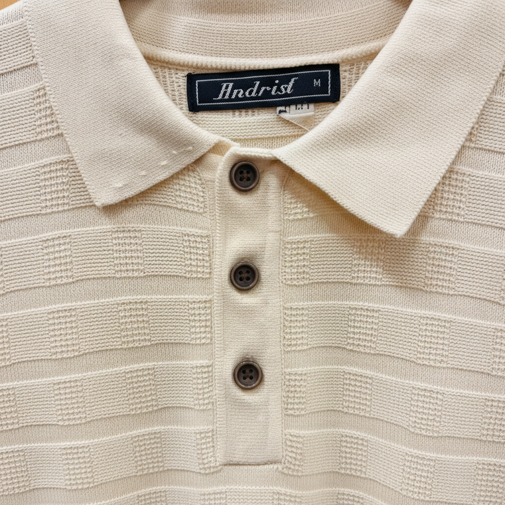 Detalle cuello polo sin percha