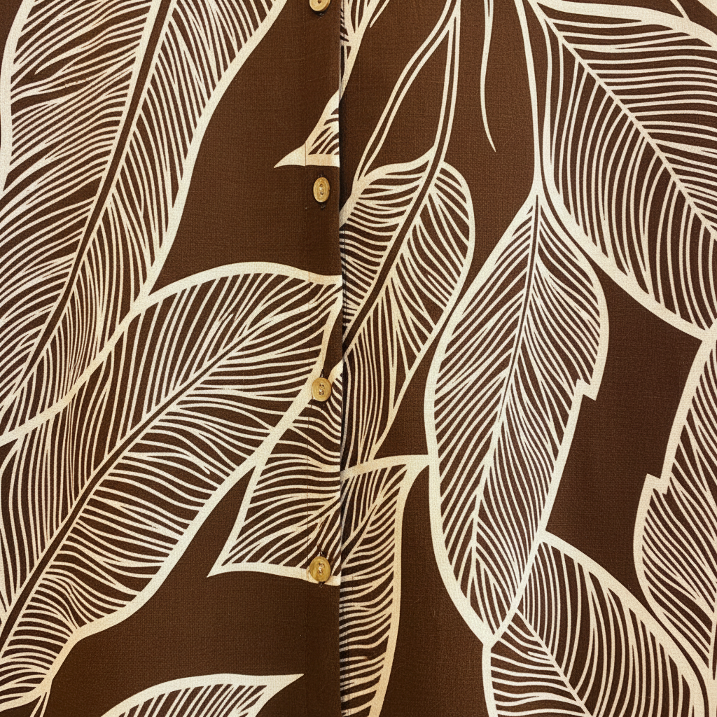Detalle estampado tropical