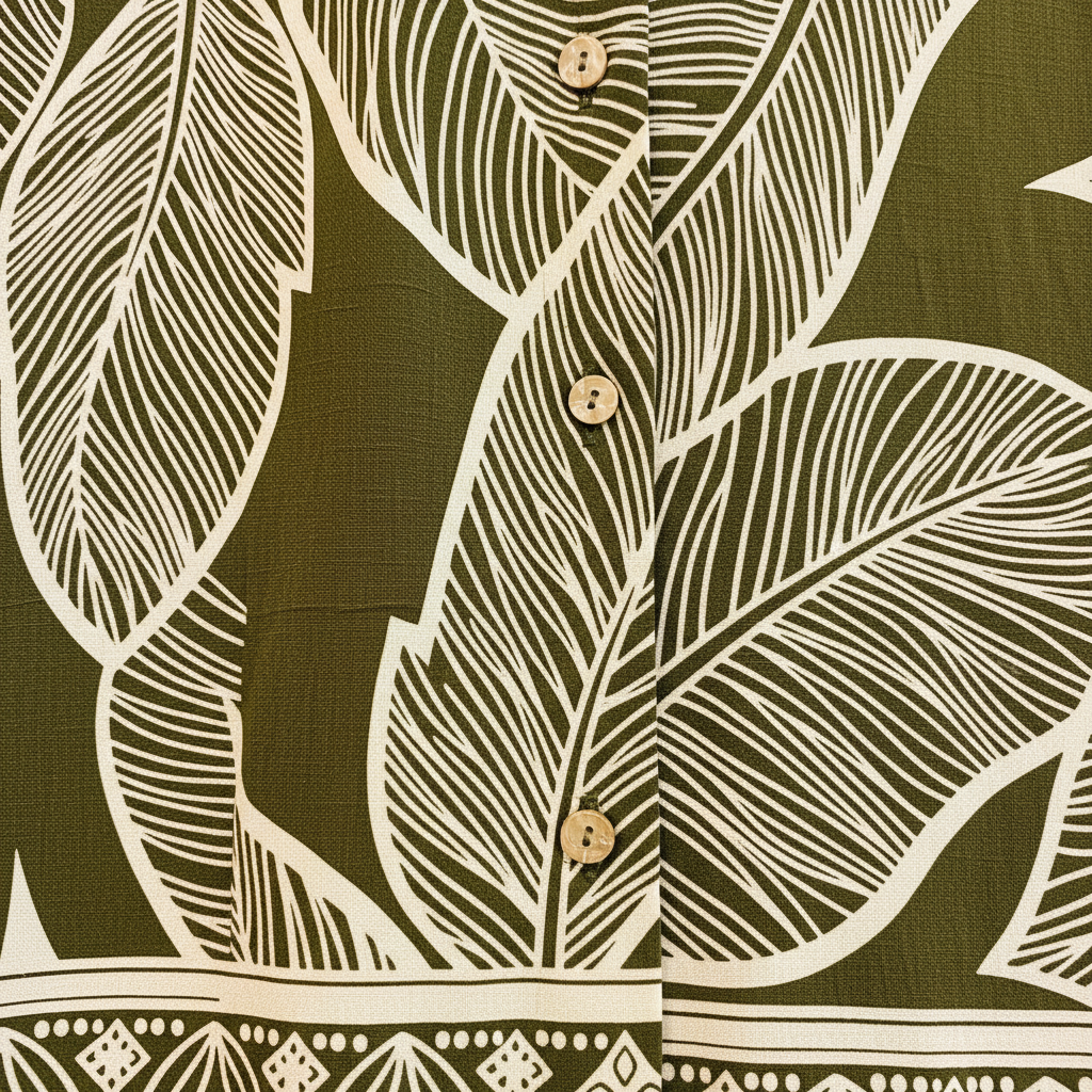 Detalle estampado verde oliva