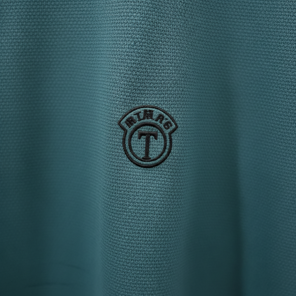 Detalle logo bordado en el pecho