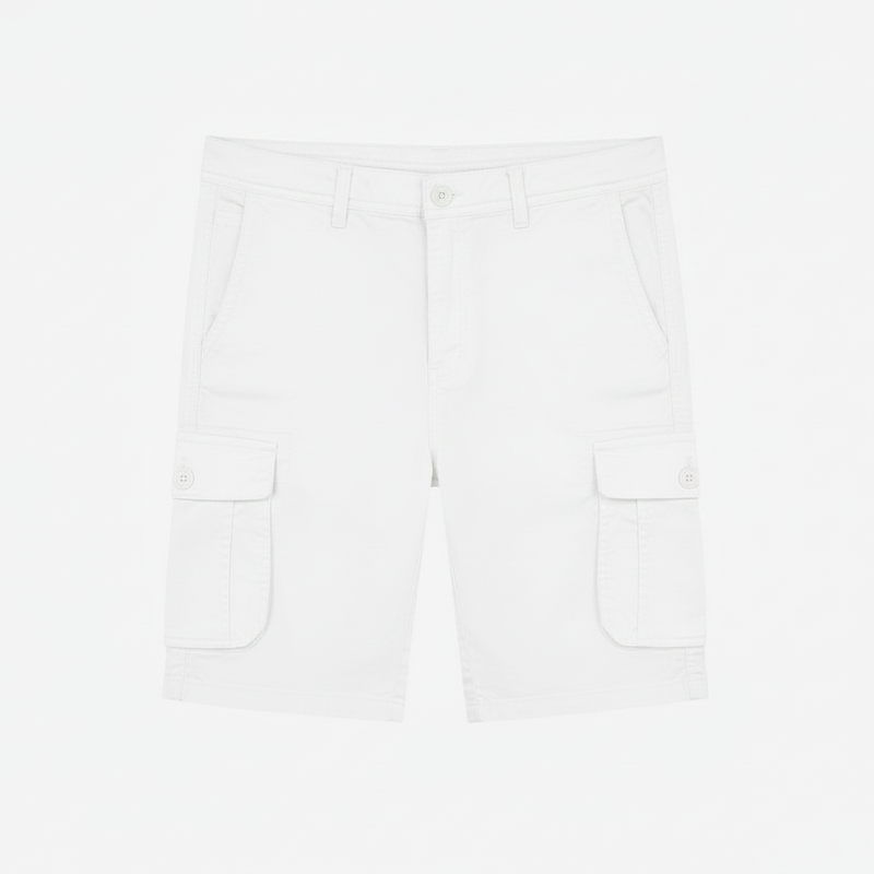 Bermuda blanca cargo shorts