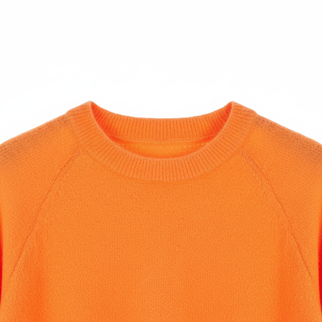 Detalle del cuello - Jersey Soft Touch Naranja