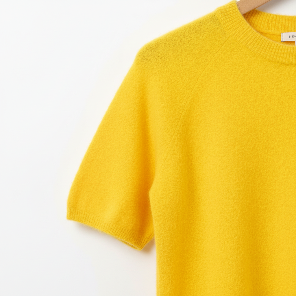 Detalle de la manga - Jersey Soft Touch Amarillo