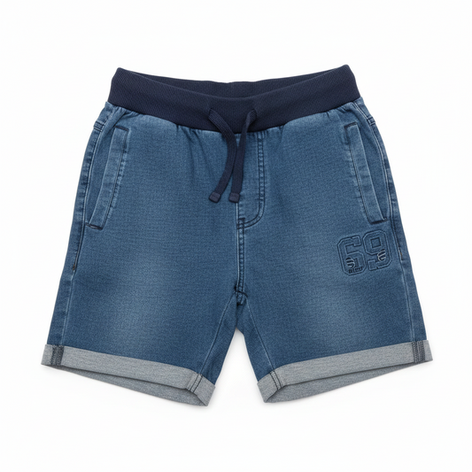 Short Vaquero Elástico Niño con Cordón