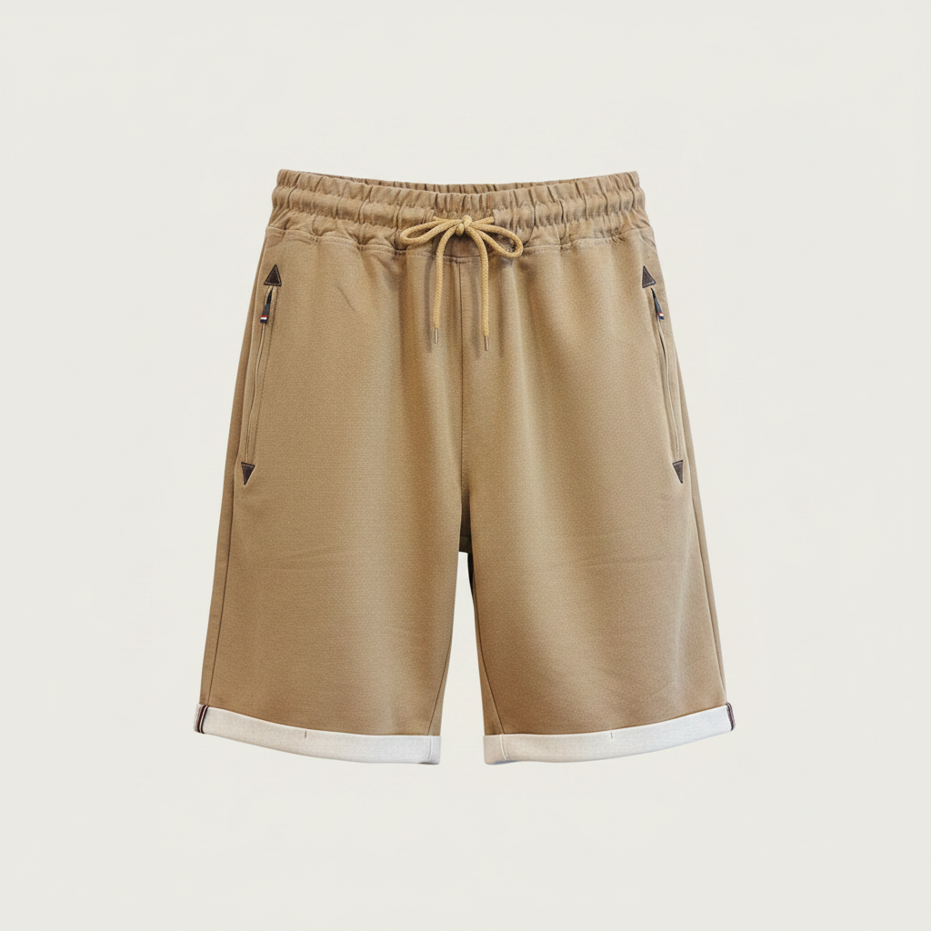 Shorts khaki cremallera - frontal