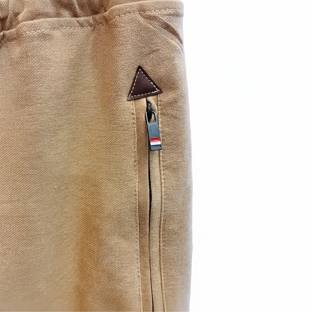 Shorts khaki - detalle cremallera