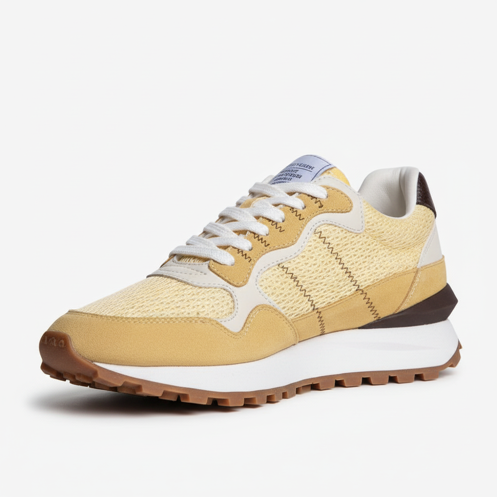 Deportiva estilo retro amarilla